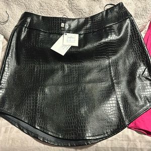 Brand new faux black leather